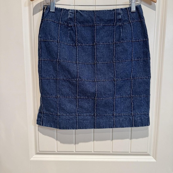 Ralph Lauren Denim Skirt Window Panel Design Women's 2 Vintage - Picture 2 of 14